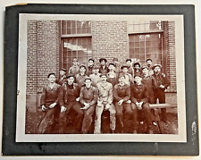 Foto de tarjeta de gabinete vintage de la década de 1890, trabajadores de taller de maquinaria ferroviaria, San Francisco segunda mano  Embacar hacia Argentina