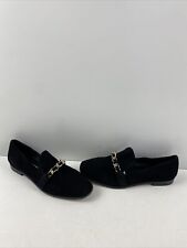 Karl Lagerfeld LUELLA Chain Embellished Black Suede Round Toe Loafers Size 7.5 M, used for sale  Shipping to South Africa