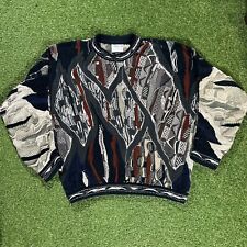 VTG Men’s COOGI Australia Knit Sweater Earthtones Brown, Cream, Black-Size Large for sale  Shipping to South Africa