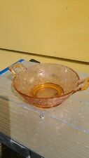 Vintage Pink Depression Glass  Woven Basket Candy Dish  for sale  Shipping to South Africa