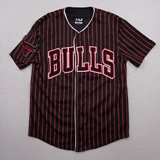 Camiseta deportiva de los Chicago Bulls para hombre pequeña negra roja BRED 66 con botones a rayas NBA, usado segunda mano  Embacar hacia Argentina