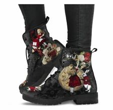 Used, Gothic Wonderland Print Winter Women's Martin Boots Leather Combat Boots New for sale  Shipping to South Africa