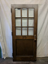 9 Lite Interior Wood School Door Textured Privacy Glass Salvage 36x82-1/4    #25 for sale  Cleveland