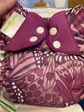 Bumgenius 4.0 new pocket cloth diaper “Patch" purple butterfly girl for sale  Shipping to South Africa