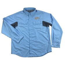 G Loomis Mens Large Blue Vented Long Sleeve Button Up Fishing Shirt, used for sale  Shipping to South Africa