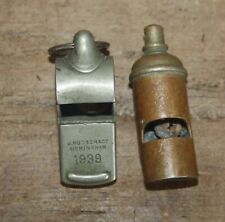 Two vintage whistles for sale  READING