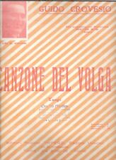 SPARTITO CANZONE VOLGA MONFERRINA ADISI CROVESIO DE GIOVANNI 1931 usato  Italia