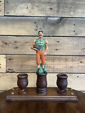 Vintage Antique Bourbon Ceramic Football Player Figure Bar Back Matches Display  for sale  Shipping to South Africa