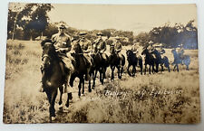 Cartão postal foto real 1917 Primeira Guerra Mundial - Nova York 1ª bateria cavalos militares montando comprar usado  Enviando para Brazil