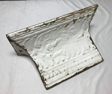 Manto de lata recuperado blanco desaliñado de 16" antiguo elegante de colección 1881-23b segunda mano  Embacar hacia Argentina