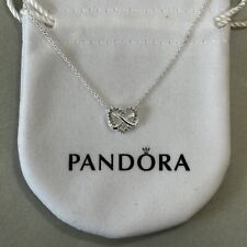 Used, PANDORA Necklace Sparkling Infinity Heart Collier Pendant FREE & FAST SHIPPING for sale  Shipping to South Africa