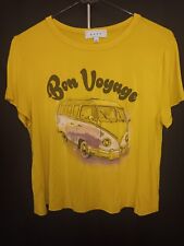 Camisa bon voyage Volkswagen Bus amarela mostarda tamanho grande GAZE comprar usado  Enviando para Brazil