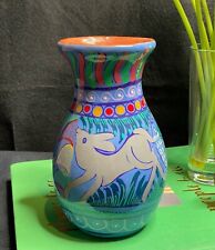 terracotta painted hand vase for sale  Middletown
