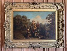 Antique oil painting landscape of mythical genre scene early 19th century framed for sale  Shipping to South Africa