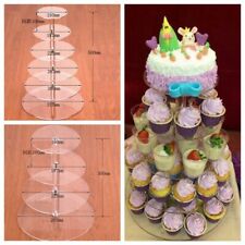 Display Tower 3 4 5 6 7 Tier Clear Acrylic Cupcake Stand Wedding Birthday Stands for sale  Shipping to United Kingdom