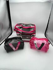 3 PIECE CLEAR HARD PLASTIC VICTORIA SECRET BAGS for sale  Shipping to South Africa