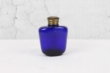 Raro Coleccionable: Viejo Azul Cobalto Grueso Vidrio Vintage Botella con Latón segunda mano  Embacar hacia Argentina
