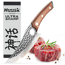 Używany, Japoński nóż kuchenny Huusk wysokiej jakości materiały lub skórzana pochwa premium na sprzedaż  Wysyłka do Poland
