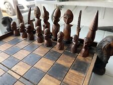 vintage wooden chess board for sale  HAILSHAM