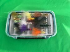 SNOWBEE Swinging Center Leaf Fly Box + 59 fishing Fly Flies, used for sale  Shipping to South Africa