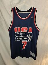 Vintage 90s Shawn Kemp #7 Team USA Champion Mens Basketball Jersey Size 44 Blue for sale  Glenview