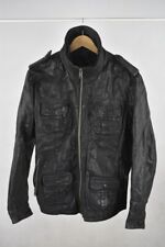 Superdry black leather for sale  NORTHAMPTON