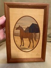 inlay painting horse wood for sale  Puyallup