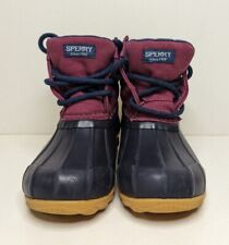 Sperry Girls Port Boots Size 9M Rubber Duck Weather Rain Boots Purple Kids for sale  Shipping to South Africa