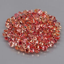 Round Diamond Cut 1.4-1.6mm.Natural Padparadsha Sapphire Songea 130Pcs/2.51Ct. for sale  Shipping to South Africa