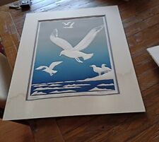 PAUL SZABO SIGNED ART "White Gulls"  22 X 18 Unframed Embossed  for sale  Shipping to South Africa