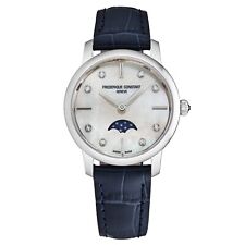 Frederique Constant Women's 'Slim Line' Moonphase MOP Dial Watch FC-206MPWD1S6 for sale  Shipping to South Africa