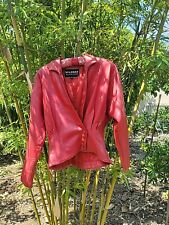 jacket leather s women red for sale  Long Beach