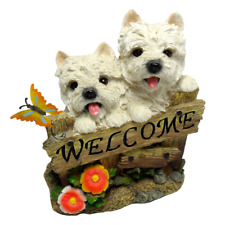 Estátua de boas-vindas West Highland White Terrier resina Westie cão jardim varanda placa comprar usado  Enviando para Brazil