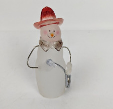 Snowman frosted glass for sale  Brattleboro