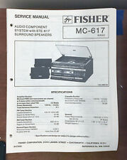 Fisher MC-617 Stereo System Service Manual *Original* for sale  Shipping to Canada