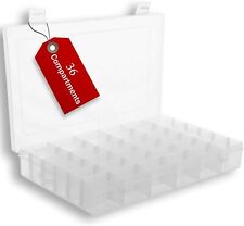 Plastic Organizer Box with Dividers - 36 Compartment Organizer - Bead Organizer  for sale  Shipping to Ireland