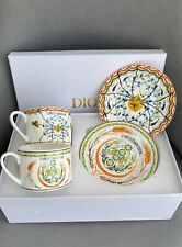 Christian Dior dishes porcelain coffee set tea set 4pcs for 2 person for sale  Shipping to South Africa