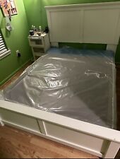 bed wood queen white frame for sale  Silver Spring
