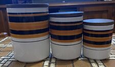 3 Gorgeous Vintage Canisters Saywell Import Italy  320,321,322 Kitchen Decor 70s for sale  Shipping to South Africa