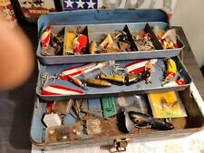 Vtg My Buddy Blue Metal FISHING TACKLE BOX Lures Spinner BASS CRAPPIE PIKE FULL for sale  Shipping to South Africa