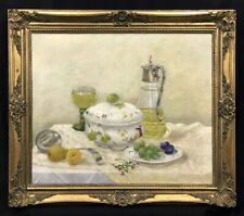 20th Century English School Oil On Canvas Still Life Painting. Signed. for sale  Shipping to South Africa