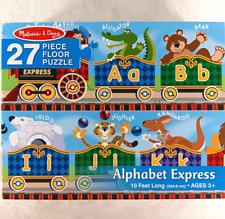 Rompecabezas de piso de tren Alphabet Express 27 piezas rompecabezas 10 pies Melissa & Doug segunda mano  Embacar hacia Mexico