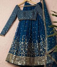 FAUX GEORGETTE LEHENGA CHOLI WITH WEDDING INDIAN PARTY WEAR LEHENGA WITH DUPATTA, used for sale  Shipping to South Africa