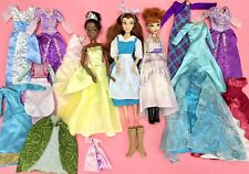Lote de vestidos de bonecas e roupas Disney Beauty Beast Bela Princesa Tiana Frozen Anna, usado comprar usado  Enviando para Brazil