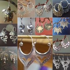 Vintage 925 Silver Leaves Ear Hook Earrings Women Wedding Drop Dangle Jewelry for sale  Shipping to South Africa