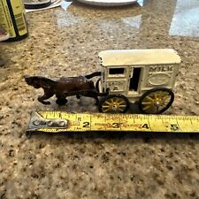 Vintage Rare Horse Drawn Milk Wagon Cast Iron hubbly?, used for sale  Shipping to South Africa
