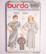 Vestido patrón costura vintage 1980 Burda #6463 talla 12 - 20 manualidades segunda mano  Embacar hacia Mexico