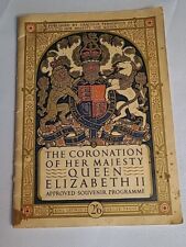Vintage Queen Elizabeth II - 1953 Official Coronation Ceremony Program for sale  Shipping to South Africa