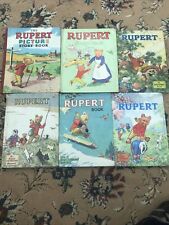 6 Rupert the Bear Annuals from 1955,1956,1958 and 1973,  Rupert Story Rupert B6 segunda mano  Embacar hacia Mexico