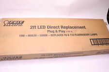 (12-Pk) Feit Electric Plug & Play Linear LED Tube Light Bulb 10W 800LM 5000K, used for sale  Shipping to South Africa